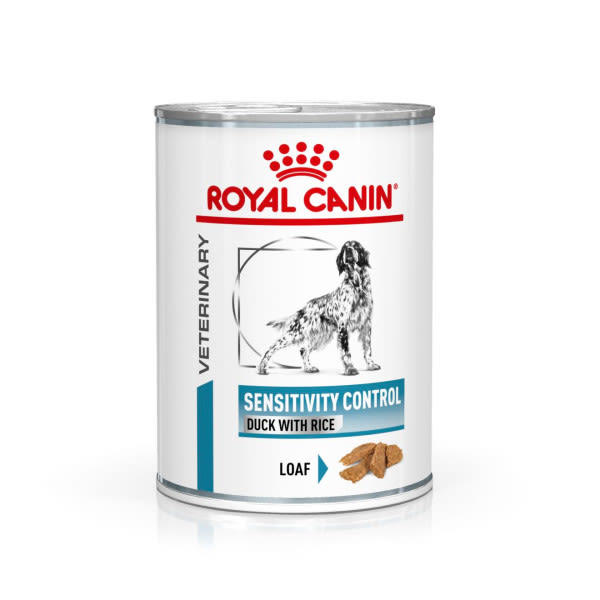 Royal Canin Royal Canin Veterinary Health Canine Sensitivity Control Duck Adult Wet Dog Food pet food packaging