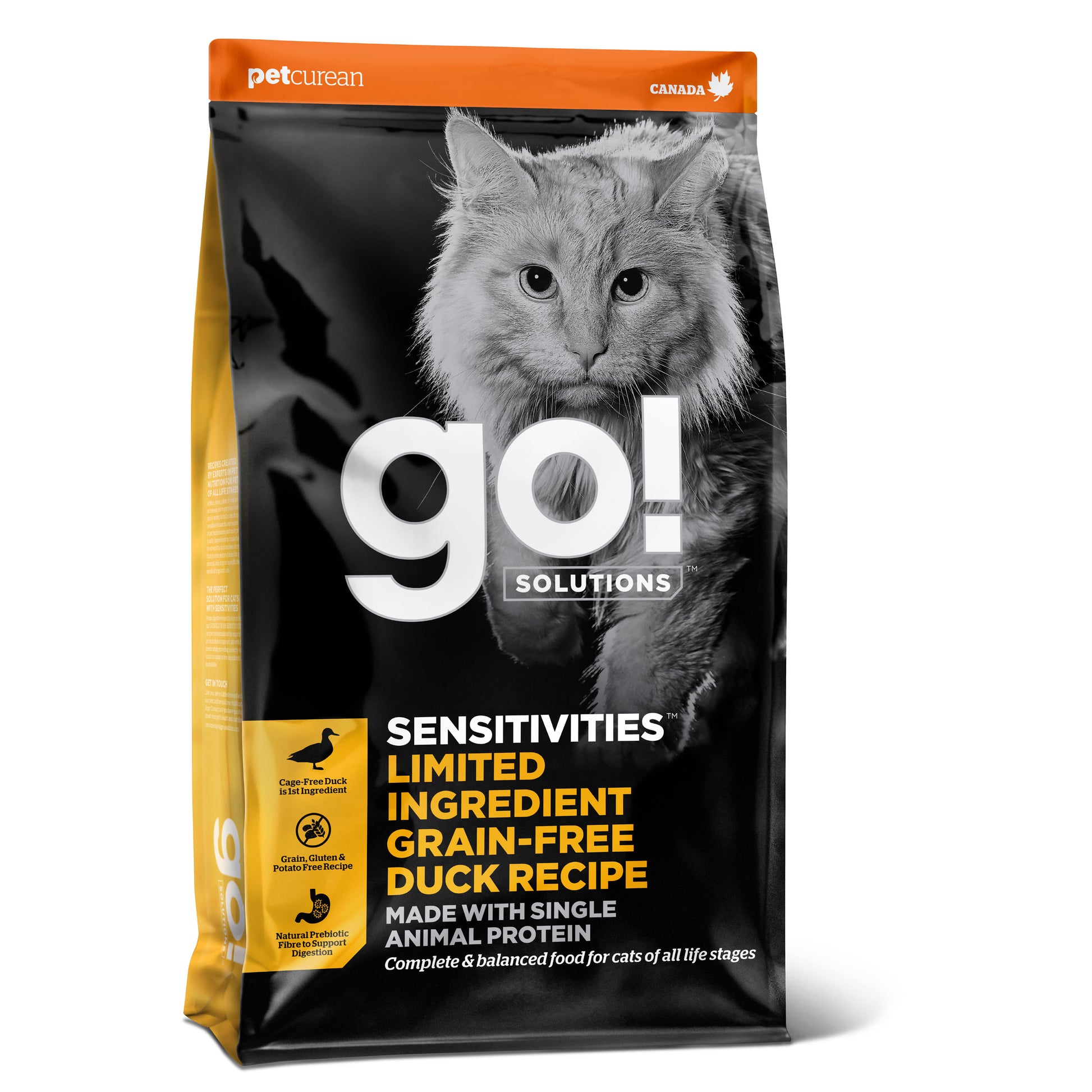 Go! Solutions Go! Solutions Chicken Duck Adult Dry Cat Food pet food packaging