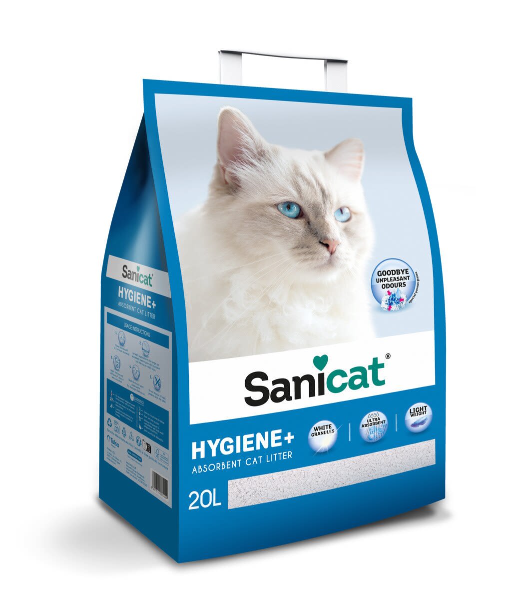 Sanicat Hygiene + Absorbent White Cat Litter