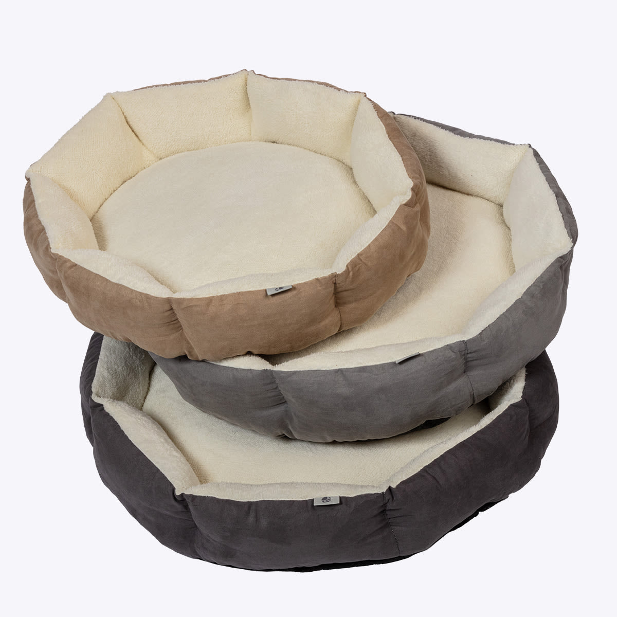 Danish Essentials Quilted Dog Bed - Beige