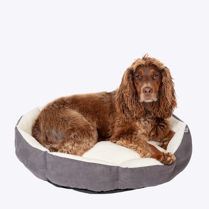 Danish Essentials Quilted Dog Bed - Charcoal
