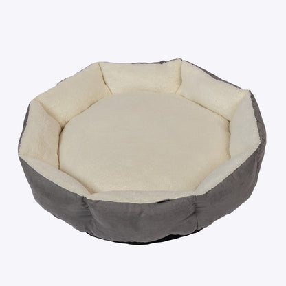 Danish Essentials Quilted Dog Bed - Silver