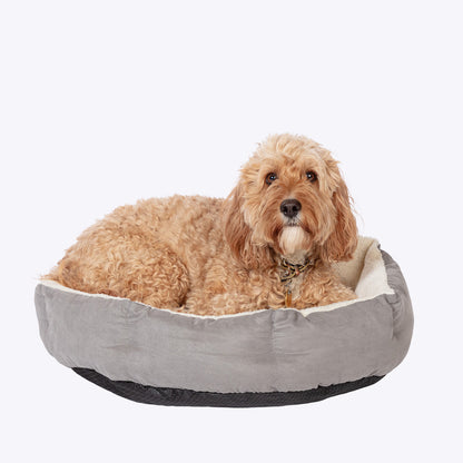 Danish Essentials Quilted Dog Bed - Silver