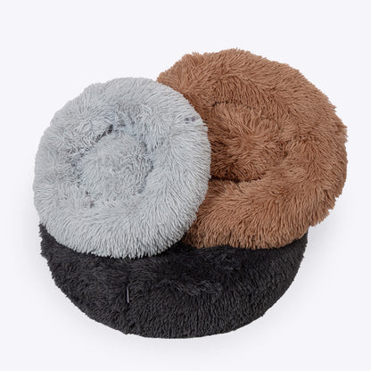 Danish Essentials Fluffy Donut Dog Bed - Beige