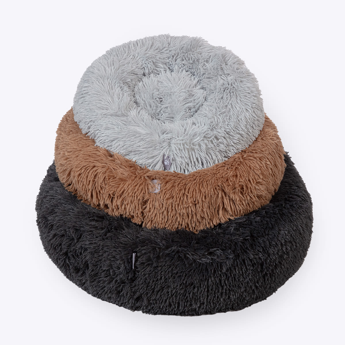 Danish Essentials Fluffy Donut Dog Bed - Beige