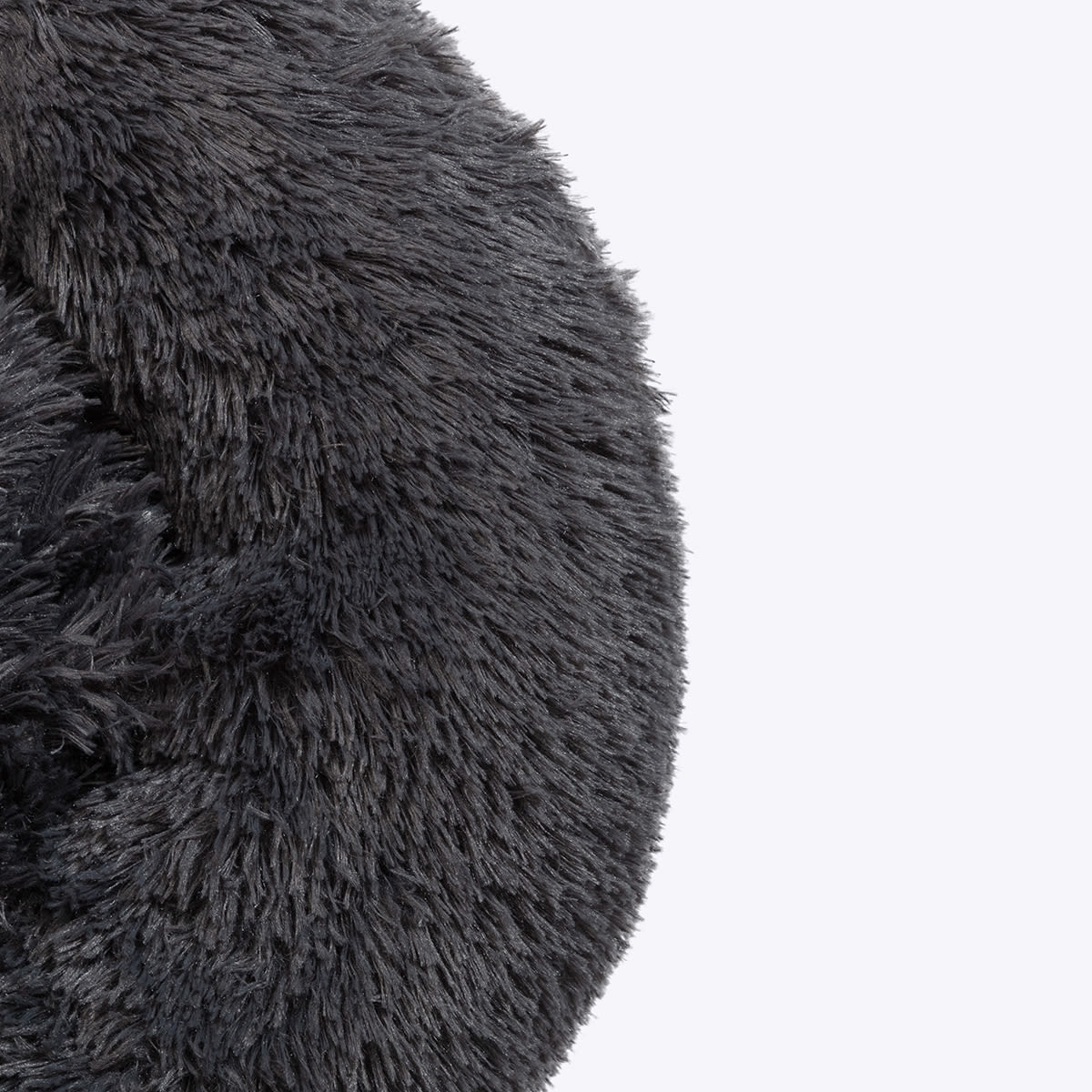 Danish Essentials Fluffy Donut Dog Bed - Charcoal
