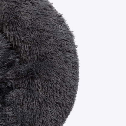 Danish Essentials Fluffy Donut Dog Bed - Charcoal