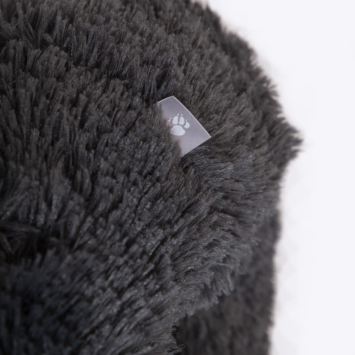 Danish Essentials Fluffy Donut Dog Bed - Charcoal