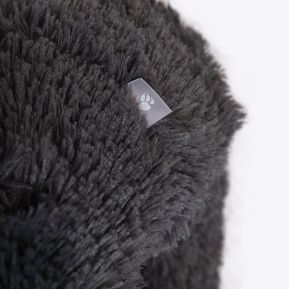 Danish Essentials Fluffy Donut Dog Bed - Charcoal