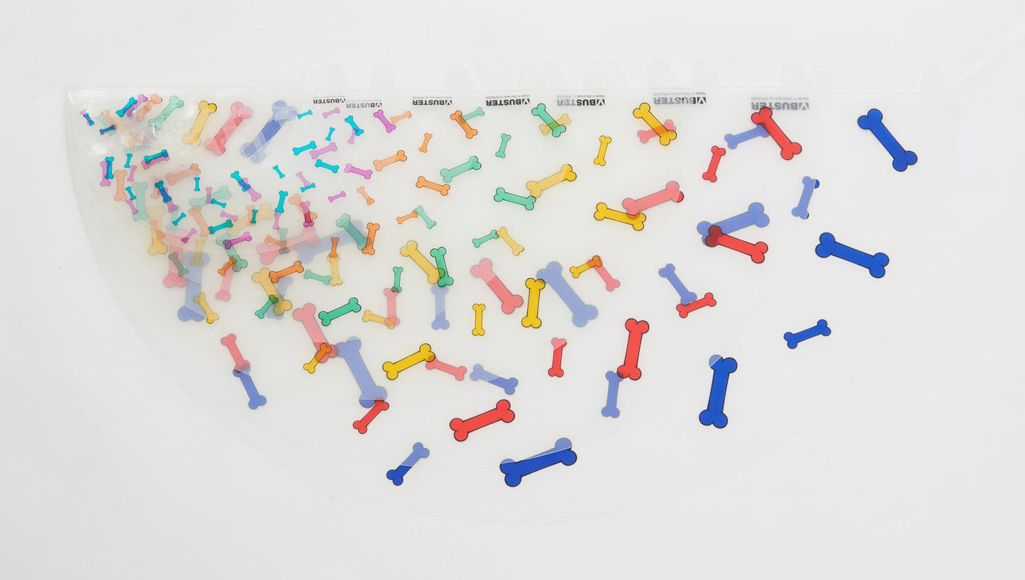 Buster Design Dog Collar Bones - Dark Blue