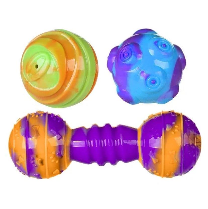 Ministry Of Pets Multicoloured Fetch 'n' Chew TPR Dog Toys