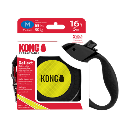 KONG Reflect Retractable Red Dog Lead