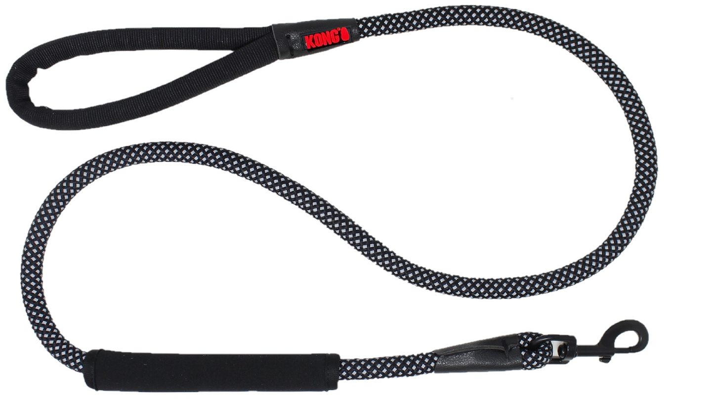 KONG Rope with Grip Support Black Dog Leash