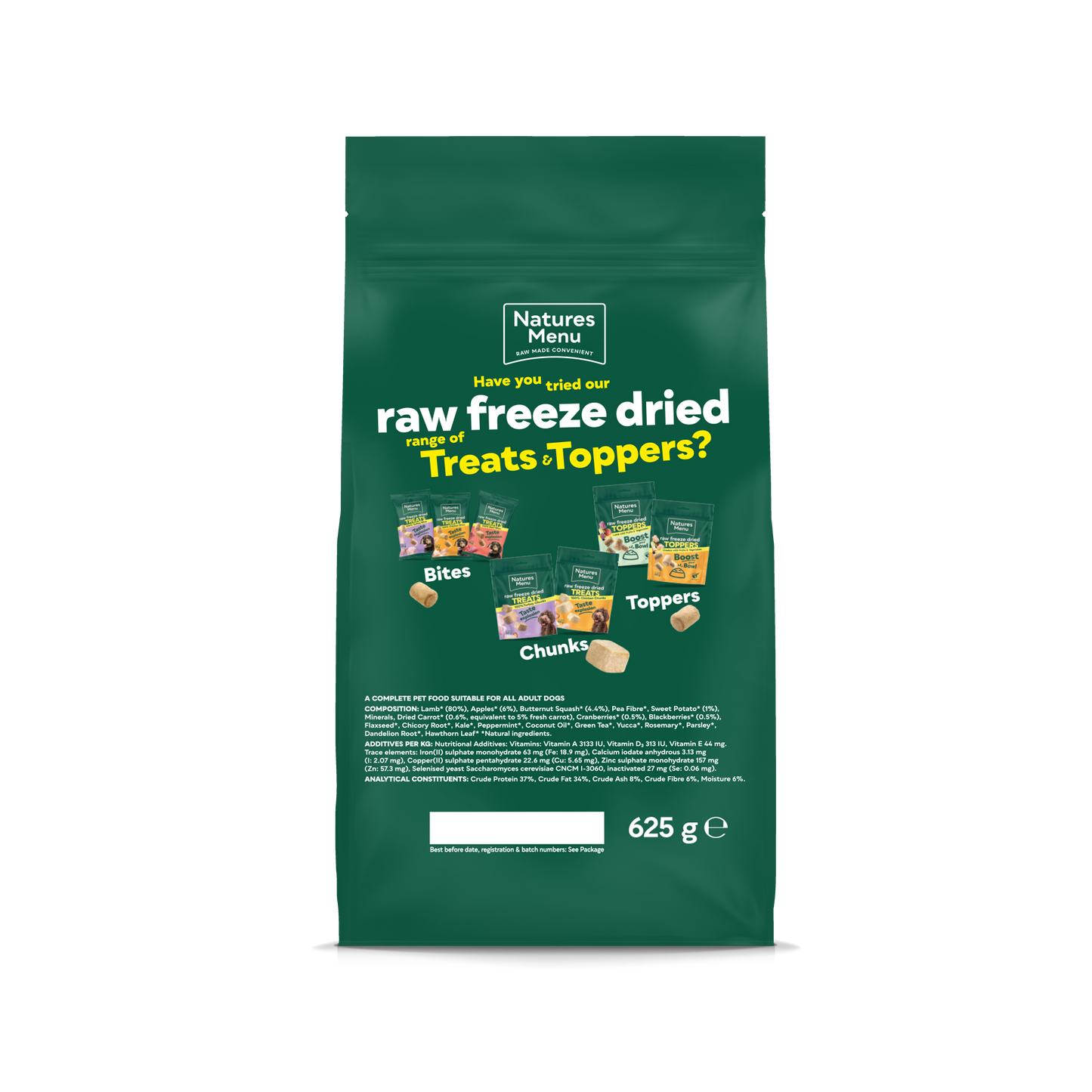 Natures Menu Raw Freeze Dried Complete and Balanced Adult Lamb Dry Dog Food