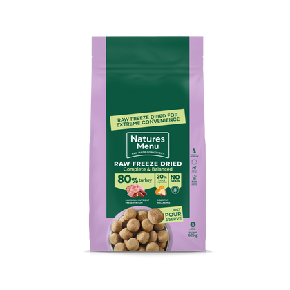 Natures Menu Raw Freeze Dried Complete and Balanced Adult Turkey Dry Dog Food