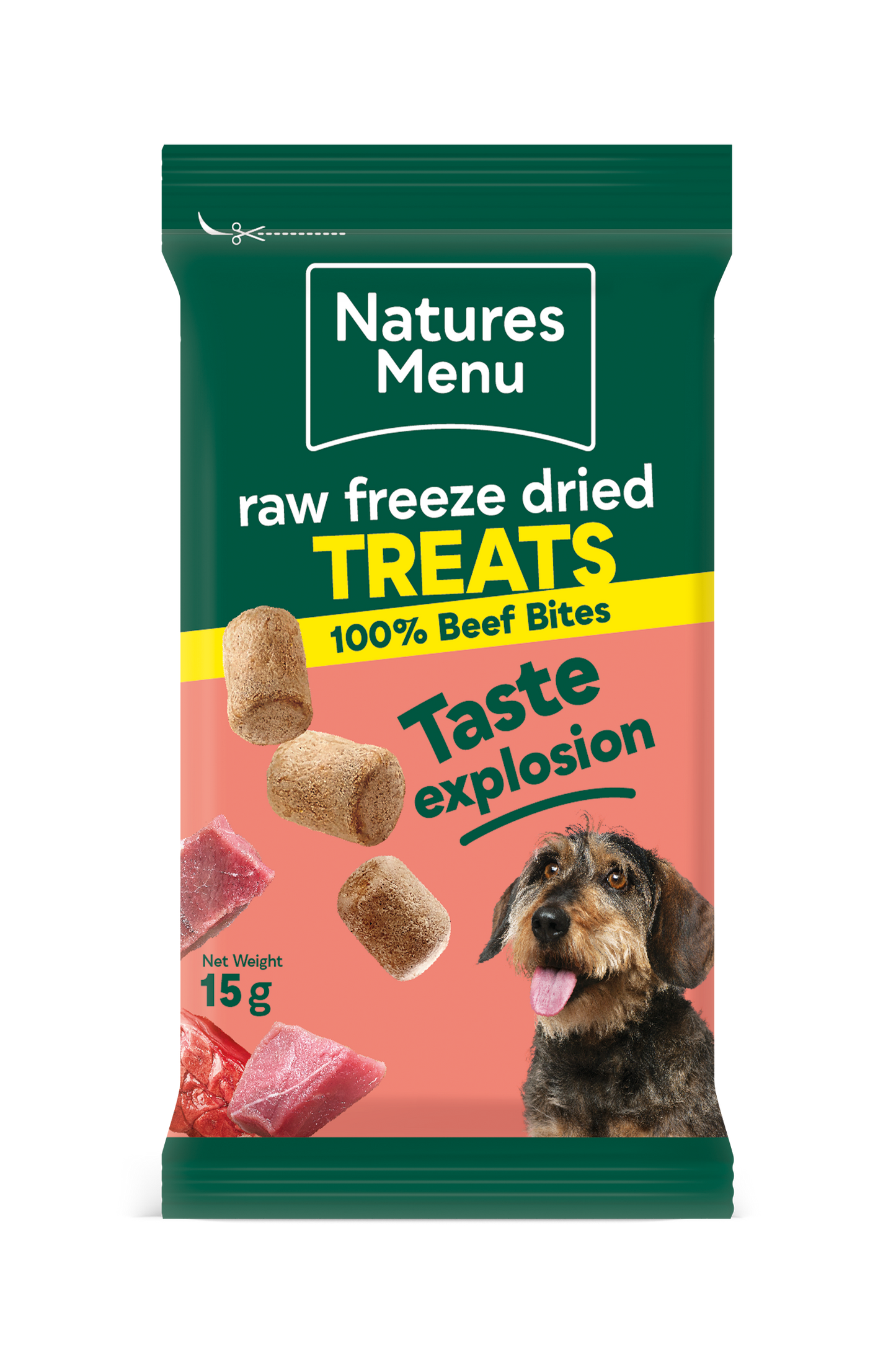 Natures Menu Raw Freeze Dried Beef Bites Dog Treats