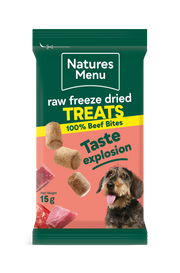 Natures Menu Raw Freeze Dried Beef Bites Dog Treats