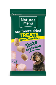 Natures Menu Raw Freeze Dried Turkey Bites Dog Treats