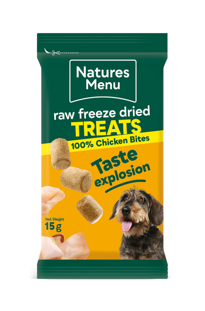 Natures Menu Raw Freeze Dried Chicken Bites Dog Treats