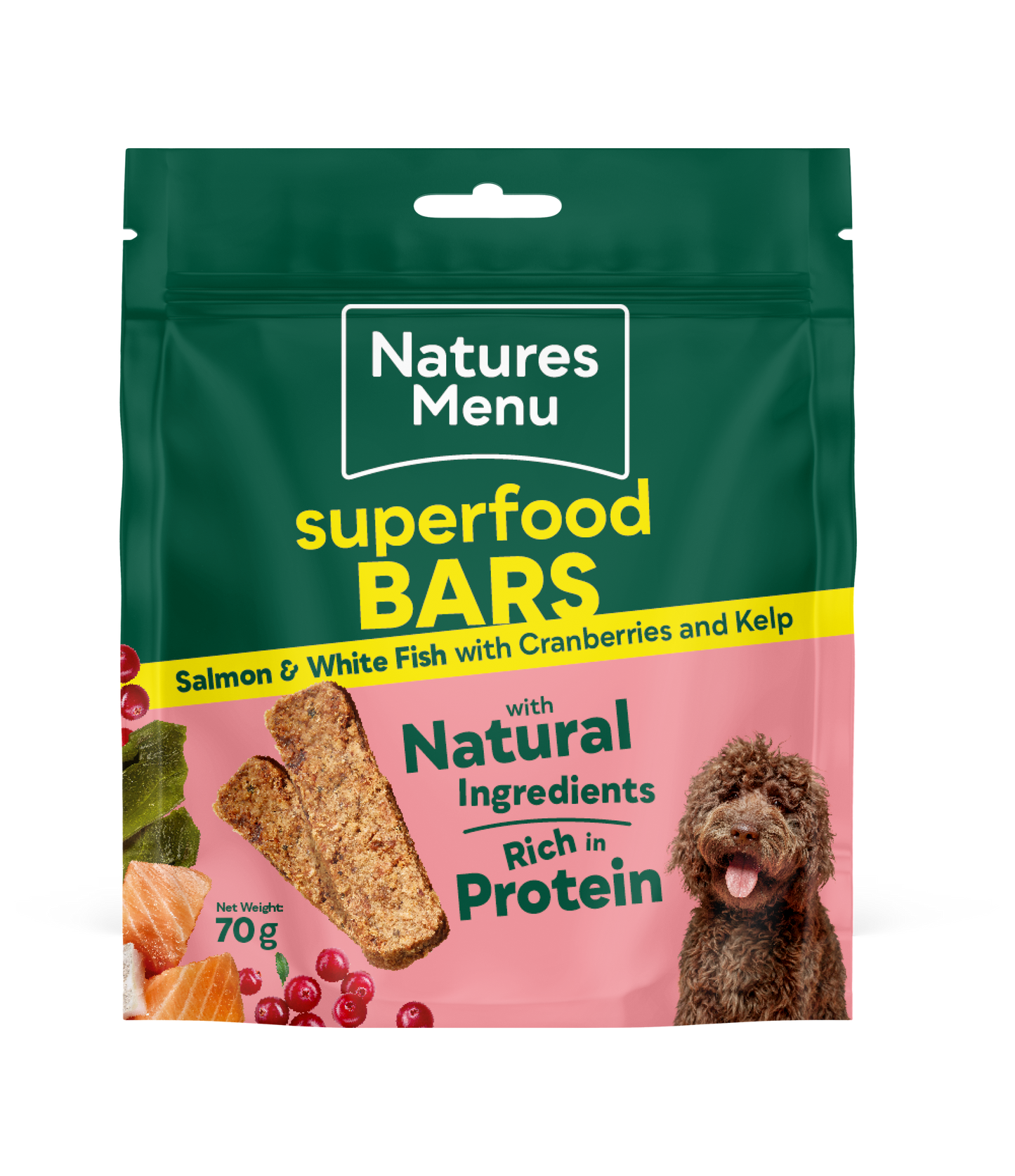 Natures Menu Country Hunter Superfood Bars - Salmon & White Fish Adult Dog Treats