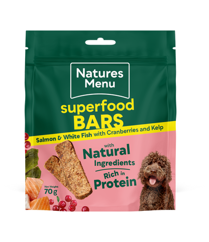 Natures Menu Country Hunter Superfood Bars - Salmon & White Fish Adult Dog Treats