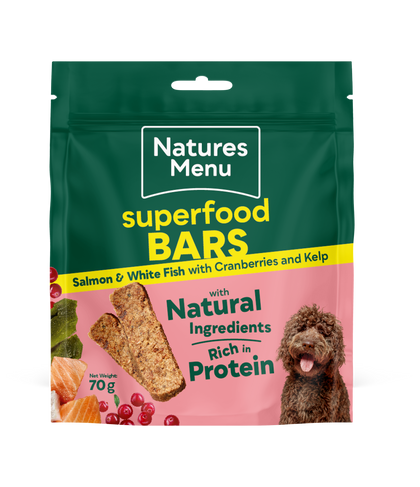 Natures Menu Country Hunter Superfood Bars - Salmon & White Fish Adult Dog Treats