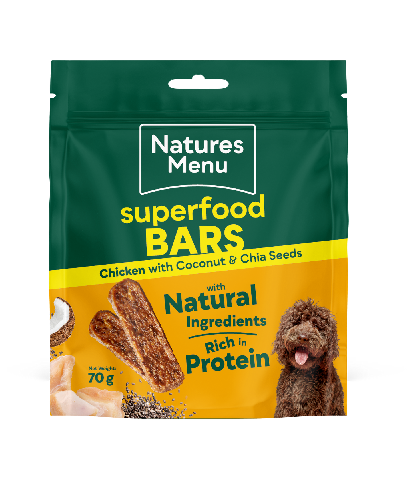 Natures Menu Country Hunter Superfood Bars - Chicken Adult Dog Treats