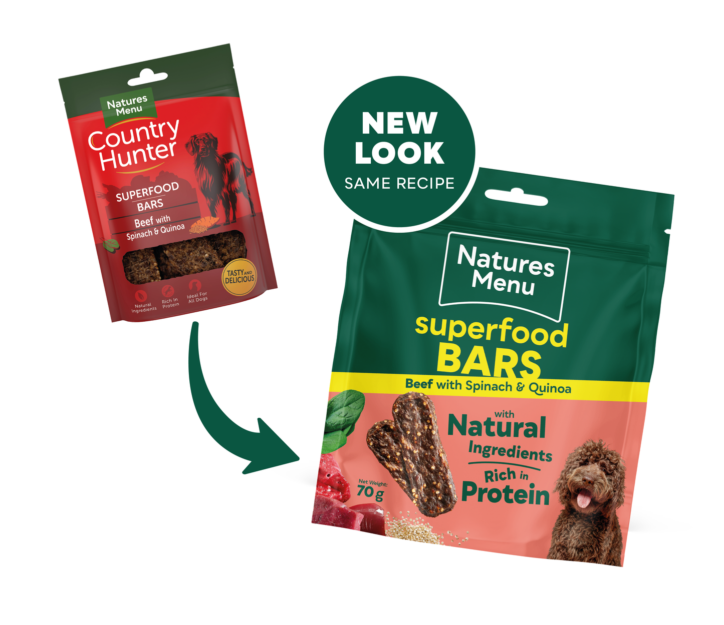 Natures Menu Country Hunter Superfood Bars - Beef Adult Dog Treats