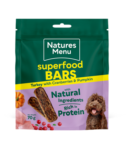 Natures Menu Country Hunter Superfood Bars - Turkey Adult Dog Treats