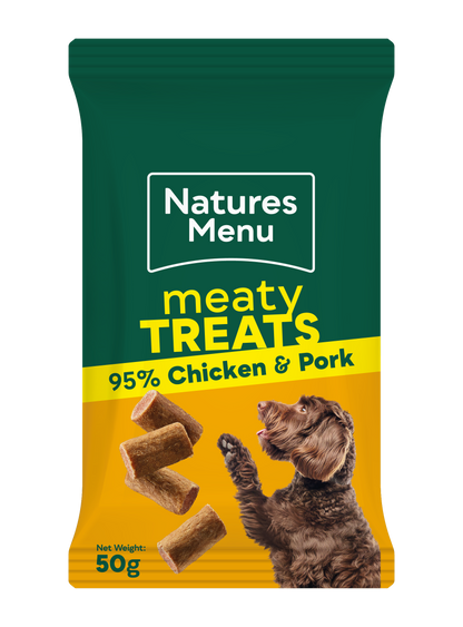 Natures Menu Meaty Treats with Chicken & Pork for Adult Dogs