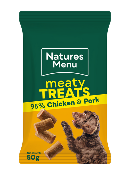 Natures Menu Meaty Treats with Chicken & Pork for Adult Dogs