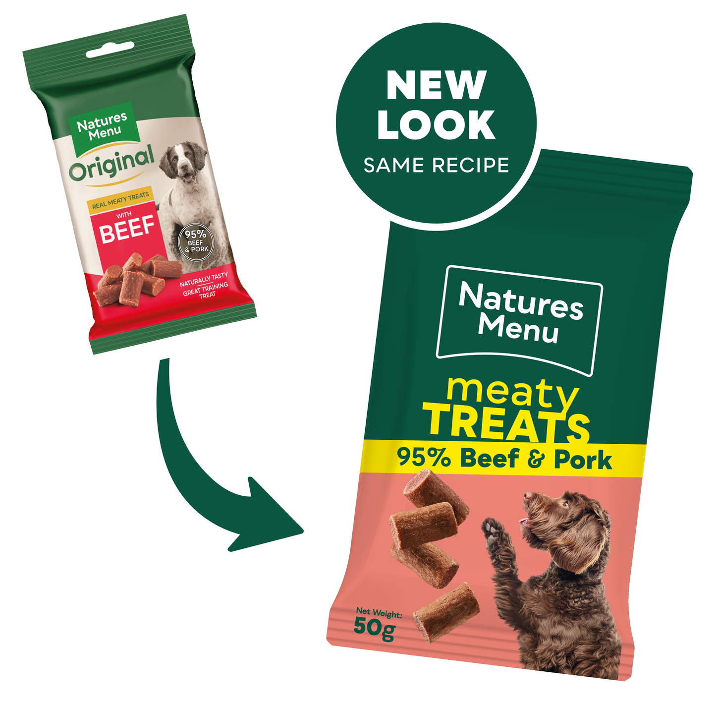 Natures Menu Meaty Treats with Beef & Pork for Adult Dogs