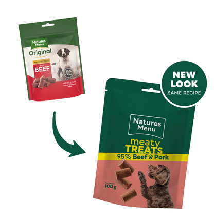 Natures Menu Meaty Treats with Beef & Pork for Adult Dogs