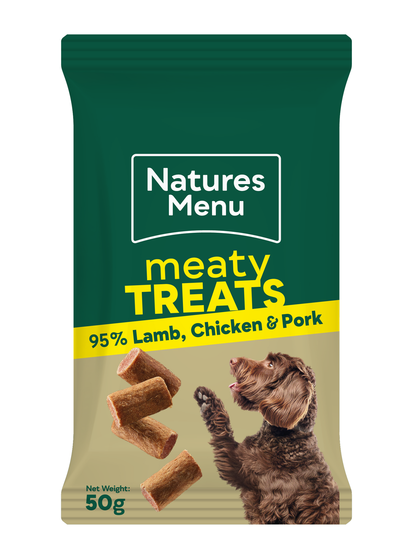 Natures Menu Meaty Treats with Lamb, Chicken & Pork for Adult Dogs
