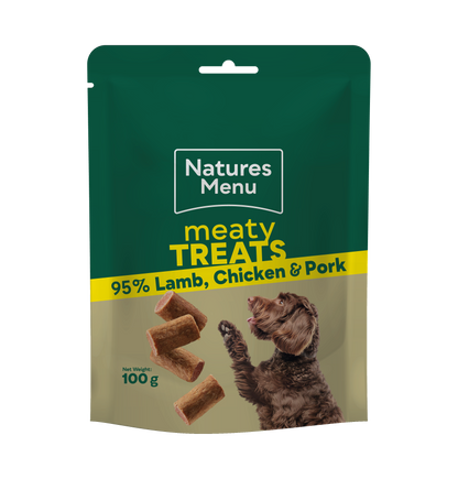 Natures Menu Meaty Treats with Lamb, Chicken & Pork for Adult Dogs