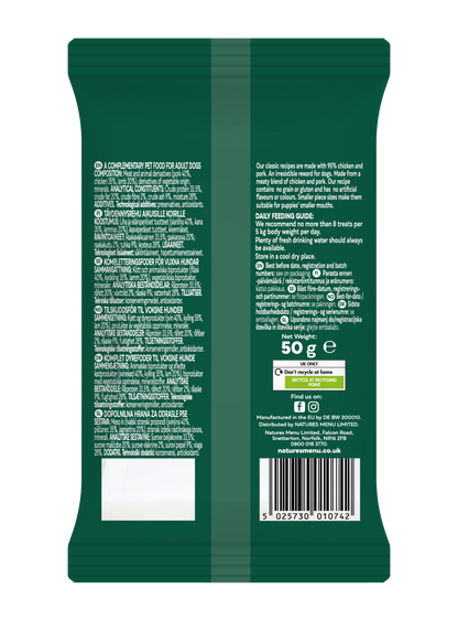 Natures Menu Meaty Treats with Lamb, Chicken & Pork for Adult Dogs