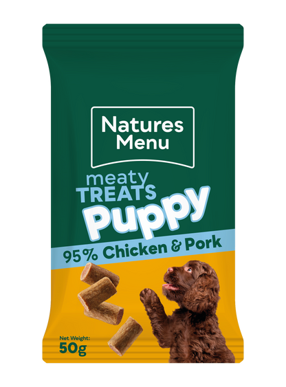 Natures Menu Meaty Treats with Chicken & Pork for Puppy Dogs