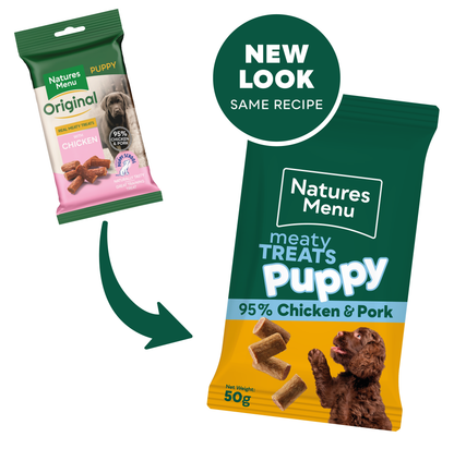 Natures Menu Meaty Treats with Chicken & Pork for Puppy Dogs