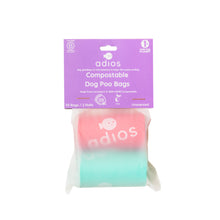Adios Plastic Compostable Dog Poo Bags - Rainbow 2 Roll Pack