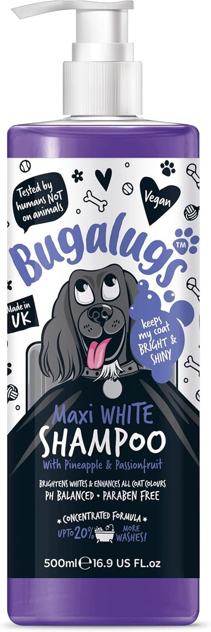 Bugalugs Maxi White Whitening Dog Shampoo with Pineapple & Passionfruit