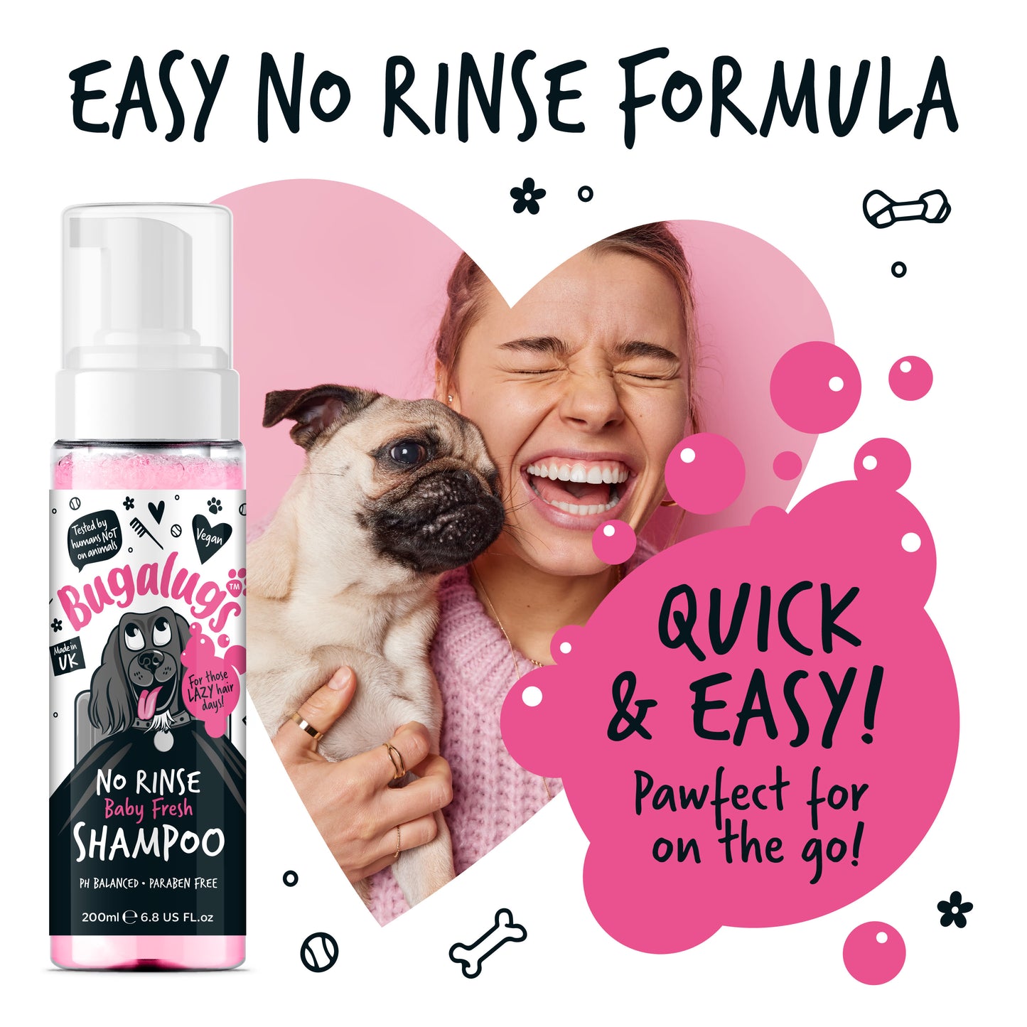 Bugalugs No Rinse Dog Shampoo - Baby Fresh