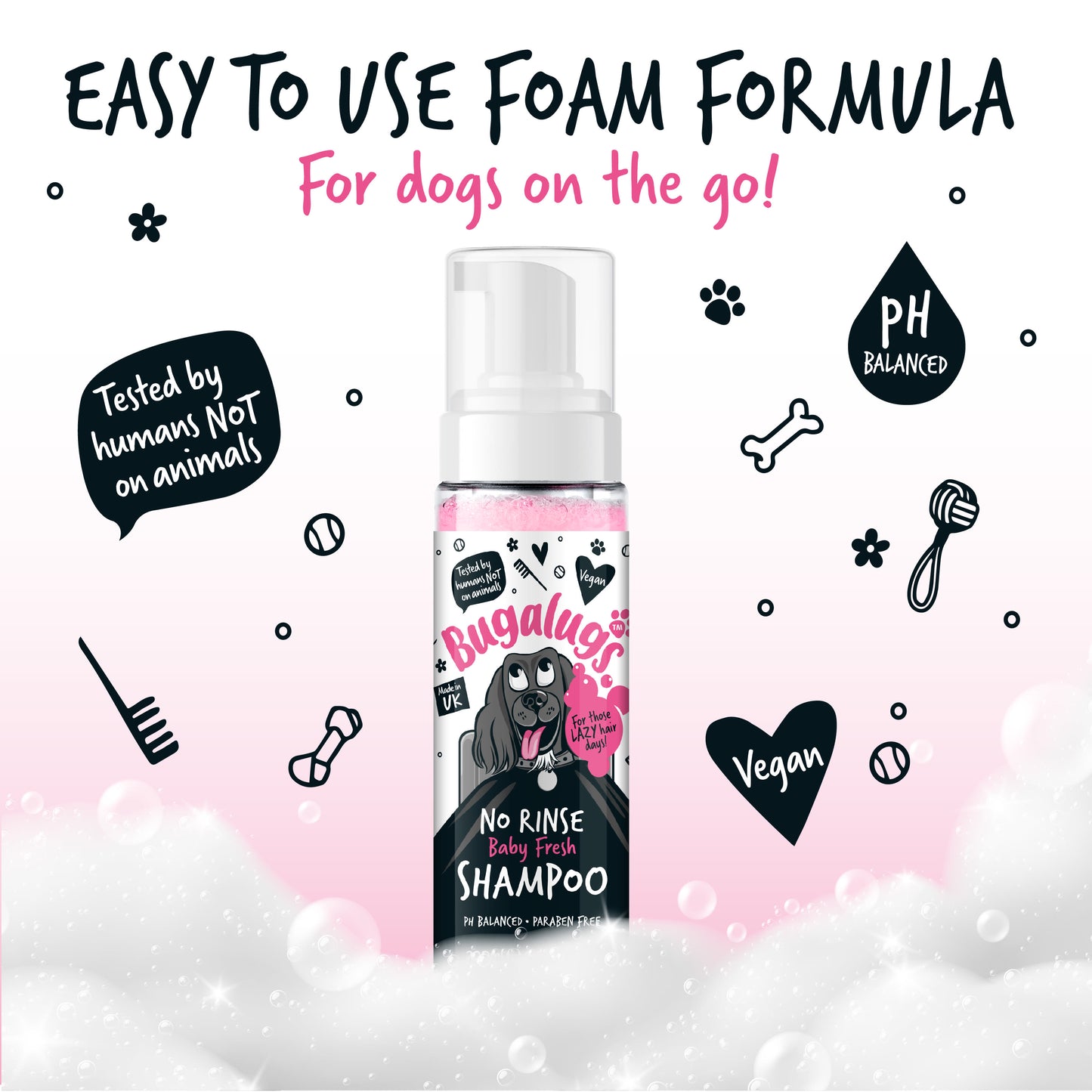 Bugalugs No Rinse Dog Shampoo - Baby Fresh