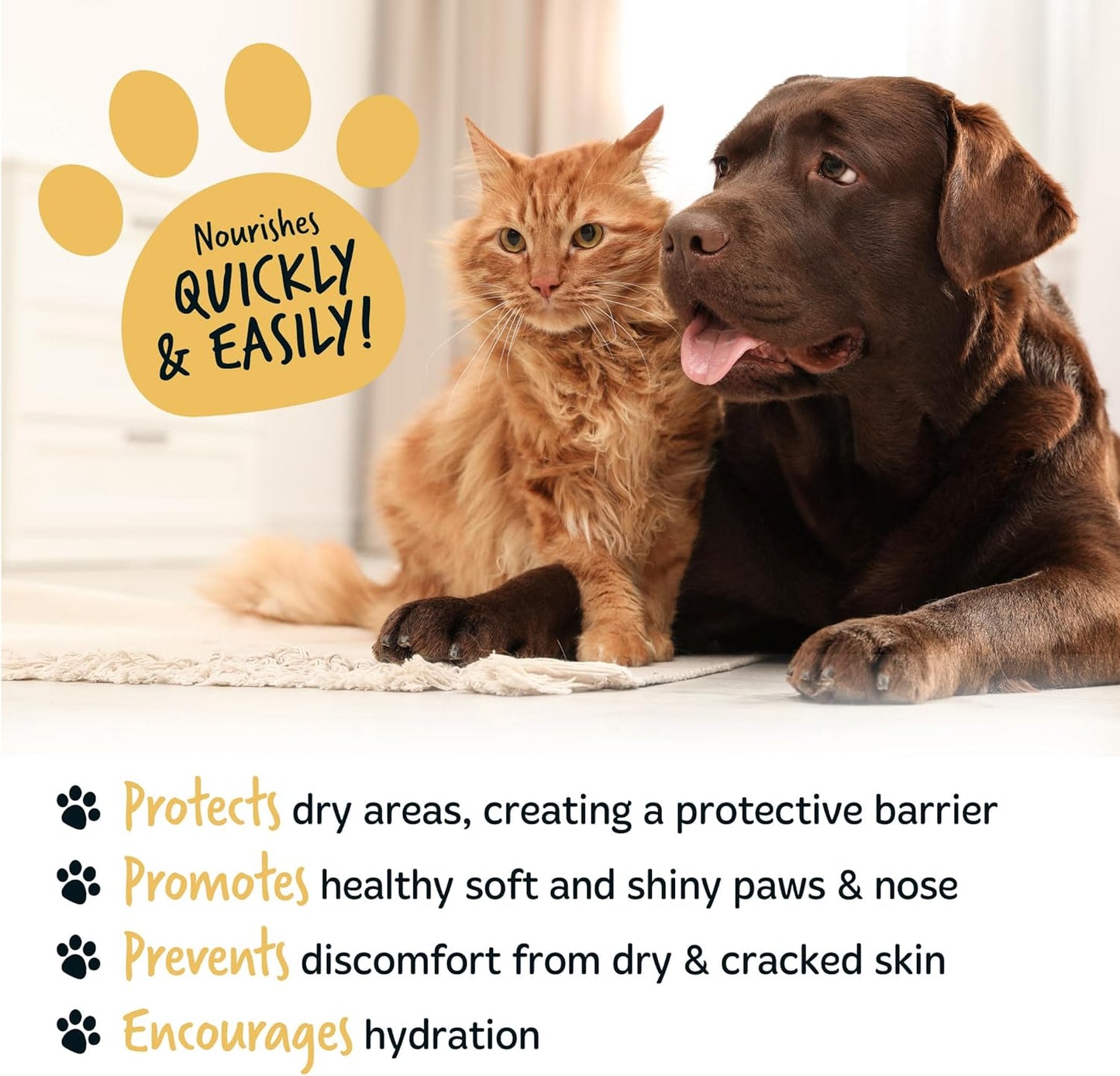 Bugalugs Paw & Nose Balm Stick for Dogs with Coconut & Oatmeal