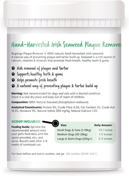 Bugalugs Hand-harvested Irish Seaweed Plaque Remover for Dogs & Cats