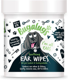 Bugalugs Soothing Ear Wipes Pre-soaked & Biodegradable for Dogs