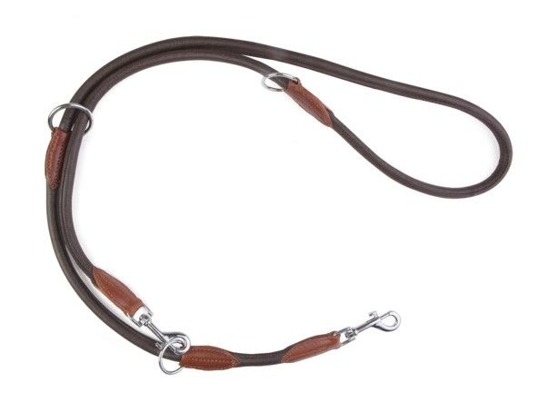 Ancol Heritage Vintage Leather Training Dog Lead Deluxe Round - Brown