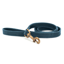 Ancol Timberwolf Leather Dog Lead - Blue