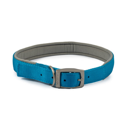 Ancol Viva Nylon Padded Buckle Dog Collar - Blue