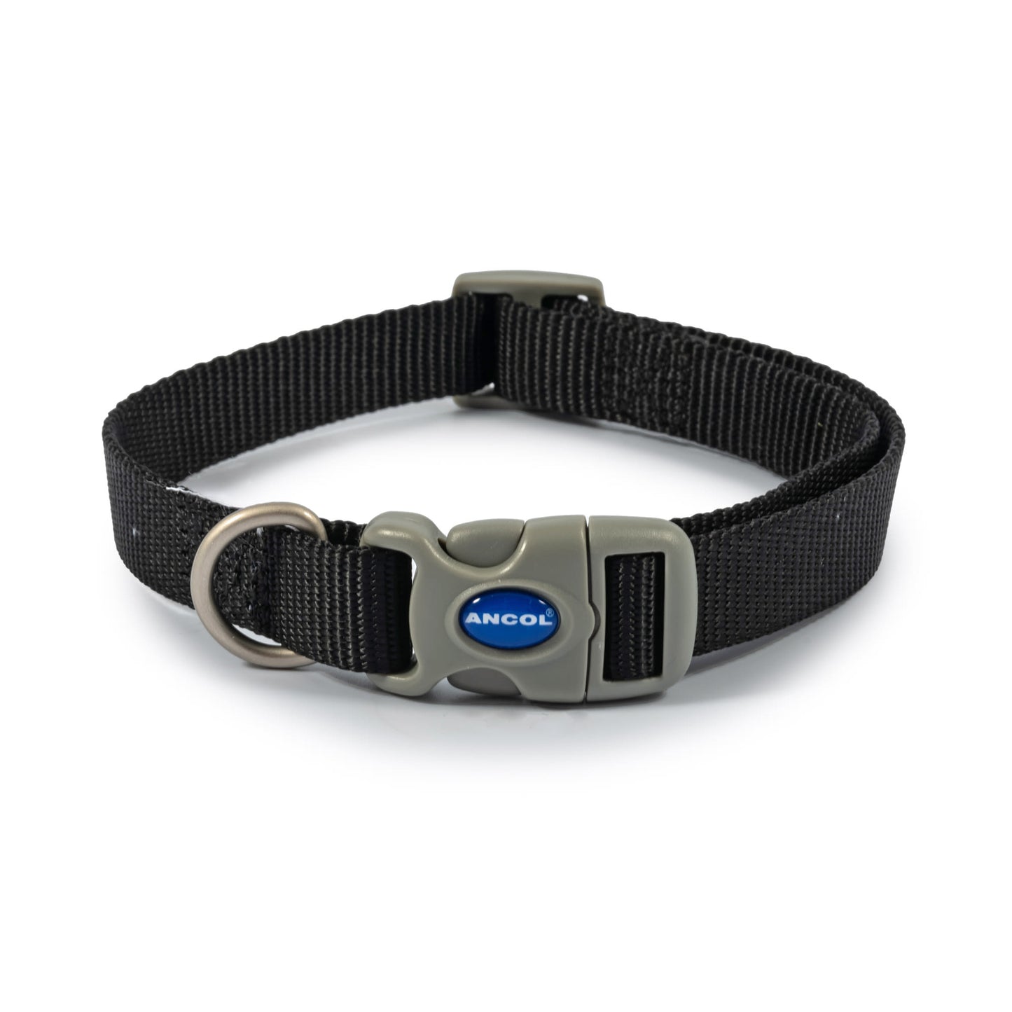 Ancol Viva Nylon Quick Fit Adjustable Dog Collar - Black