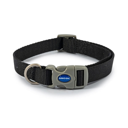 Ancol Viva Nylon Quick Fit Adjustable Dog Collar - Black